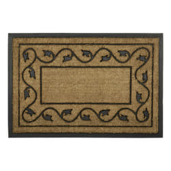 Relaxdays 10020205 paillasson Paillasson décoratif Intérieure Rectangulaire Noir, Marron