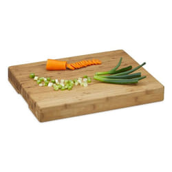 Relaxdays 10020239 planche à découper pour cuisine Rectangulaire Bambou
