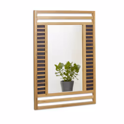 Relaxdays 10020307, Carré, Cadre, Bambou, Noir, Bois