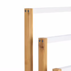 Relaxdays 10020308 porte-serviettes et anneau porte-serviettes Support de serviette Colonne Blanc, Bois - Vue supplémentaire 5