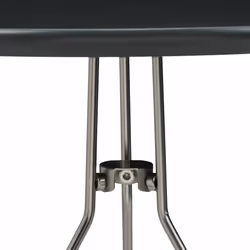 Table d'appoint en lot de 2, mdf et métal (acier), pour le salon, diamètre 40 & 48 cm, gris mat - Relaxdays - Vue supplémentaire 5