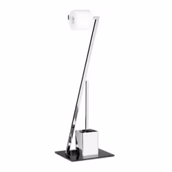 Relaxdays 10020452, Support et brosse pour toilettes, Acier inoxydable, Métal, Acier inoxydable, Acier inoxydable, Plastique, ...