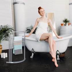 Relaxdays 10020462 Support de serviette Colonne Acier inoxydable - Vue supplémentaire 4