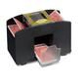 Mélangeur de cartes automatique 4 ponts RELAXDAYS - Rouge - Pour poker casino et jeux de cartes
