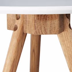 Relaxdays 10020644 Table basse Forme arrondie 3 pieds