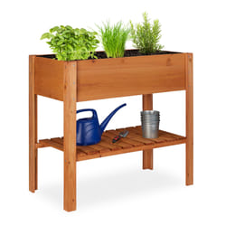 Relaxdays 10020744 jardinière surélevée Lit de légumes Bois Rectangle
