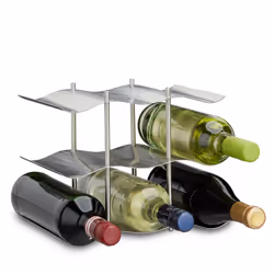 Cette étagère à bouteilles de vin en inox sera un accroche-regard pour votre intérieur. Le casier peut accueillir jusqu’à 9 b ...