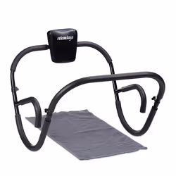 Relaxdays Appareil abdominaux machine musculation maison muscles du ventre HxlxP: 66 x 70 x 70 cm noir