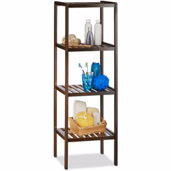 Faites de l’ordre dans votre salle de bain, cuisine ou couloir avec cette étagère sur pied. 4 niveaux de rangement pour vos s ...
