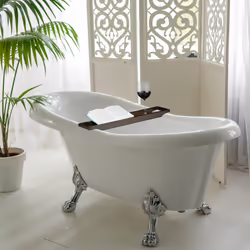 Pont de baignoire tablette de baignoire salle de bain en bambou HxlxP: 4 x 65 x 15 cm, brun laqué - Relaxdays