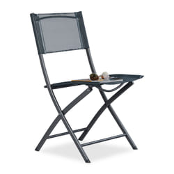 Relaxdays 10020943 chaise de camping 4 pieds Gris