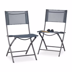 Relaxdays 10020944, 150 kg, Chaise de camping, 4 pieds, Pliable, 3,4 kg, Gris