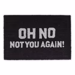 Relaxdays 10021044, Paillasson décoratif, Intérieure, Rectangulaire, Beige, Noir, Image, Noix de coco