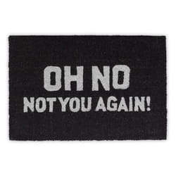 Relaxdays 10021044 Paillasson décoratif Intérieure Rectangulaire Beige, Noir