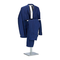 Valet de Nuit Portant à Vêtements Serviteur de Chambre Design Métal Sur Pied hlp 111x45x21cm, Argenté - Relaxdays