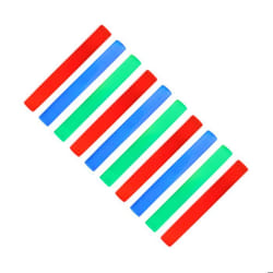 Bâton mousse lumineux lot 10 3 LED coloré soirées anniversaires rouge / vert / bleu