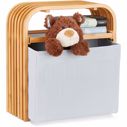 Ce tabouret design avec un panier de rangement sera un tape à l’œil dans votre placard. Le ton lumineux et agréable du bambou ...