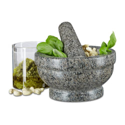 Relaxdays 10021526 mortier et pilon Gris Granit