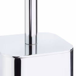 Relaxdays - Porte brosse wc support brosse toilettes mural argenté réfléchissant HxlxP: 38,5 x 8 x 8 cm, argent/noir - Vue supplémentaire 5