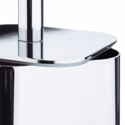 Relaxdays - Porte brosse wc support brosse toilettes mural argenté réfléchissant HxlxP: 38,5 x 8 x 8 cm, argent/noir - Vue supplémentaire 6
