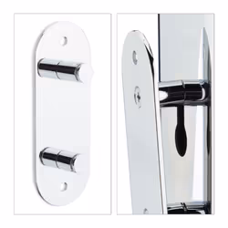 Relaxdays - Porte brosse wc support brosse toilettes mural argenté réfléchissant HxlxP: 38,5 x 8 x 8 cm, argent/noir - Vue supplémentaire 8