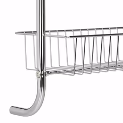 Relaxdays Organiseur de porte étagère de porte salle de bain cuisine à suspendre rangement mural chrome HxlxP: 112 x 45 x 23 cm, argent - Vue supplémentaire 7