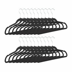 Relaxdays 4052025218232 cintre Noir, Argent