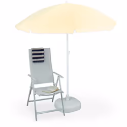 L'ombrelle rectangulaire de 200 x 120 cm ainsi que le pied sont parfaits pour accueillir votre parasol. Disposez le dans votr ...