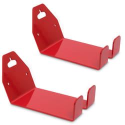 Relaxdays - Porte-vélo pédale, lot de 2, range-vélo pédale fixation murale Accroche-pédale, rouge