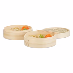 Relaxdays 4052025221652, Panier traditionnel (Dim Sum), Bambou, Bois, 3,5 L, 24 cm, 155 mm