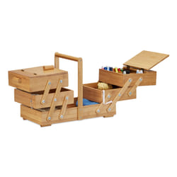 Relaxdays 10022221 Boîte de rangement Rectangulaire Bambou, Fibre de bois Bambou