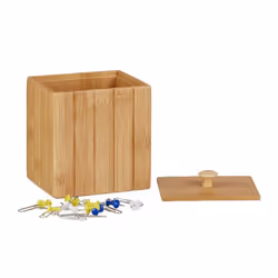 Relaxdays 10022232, Boîte de rangement, Bambou, Rectangulaire, Bambou, Monochromatique, Intérieure