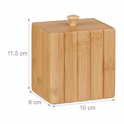 Relaxdays 10022232 Boîte de rangement Rectangulaire Bambou