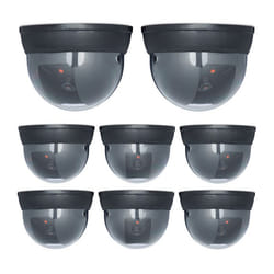 Fausse caméra surveillance lot de 8 360 degrès lampe LED angle réglable factice pour intérieur et extérieur noir