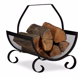Ce panier de bois de cheminée est idéal pour le stockage de bois de chauffage pour votre cheminée ou poêle. Ce porte-bûches d ...