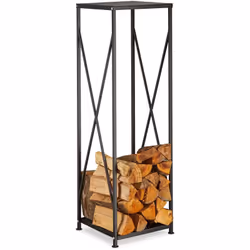Description générale Cette étagère à bois noire en acier poudré est idéale pour empiler des bûches de bois près de votre chem ...