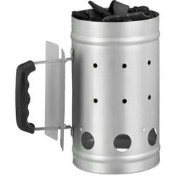 Relaxdays - Cheminée d'allumage charbon en acier allume feu cheminée barbecue grill HxD: 27 x 16 cm, grill starter, argent