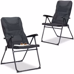 Ces fauteuils de camping rembourrés séduisent par leur confort et leur flexibilité. Soyez assis confortablement grâce aux acc ...
