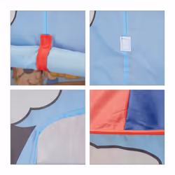 Relaxdays Tente enfant garçon fille tente de jeu Pirate drapeau extérieur pop-up 3 ans H x D 130 x 100 cm, rouge bleu