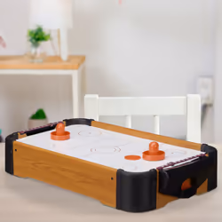 Relaxdays - Hockey de table Air Hockey de table Mini Hockey emporter accessoires lxP: 56 x 31 cm, brun