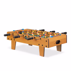 Relaxdays Baby-foot mini babyfoot de table enfants adulte jeu de table soccer de voyage lxP 69 x 37 cm vert-marron