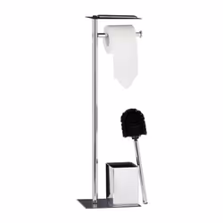 Relaxdays 10022547, Support et brosse pour toilettes, Cuivre, Fer, Plastique, 200 mm, 135 mm