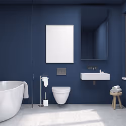 Relaxdays - Ensemble support brosse wc porte-papier toilettes fer chromé serviteur HxlxP: 66x20x13 cm, noir/argenté