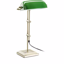 Cette lampe de banquier nous donne un sentiment de nostalgie des années 20 lorsque ce genre de lampe était dans les banques,  ...