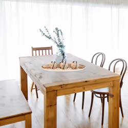 Relaxdays - Set photophores, décoration de table, feuille en bois 51,5 cm, Pierres décoratives bougeoirs ronds, marron