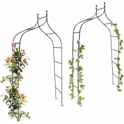 Avec cette arche à rosiers décorative en métal, offrez à vos plantes grimpantes un bel endroit pour pousser. L'arche de roses ...