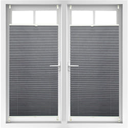 Relaxdays - Store vénitien sans perçage, lot de 2, volet fenêtre, laisse passer la lumière, l x h : env. 60x130 cm, gris