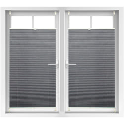 Relaxdays - Store vénitien sans perçage, lot de 2, volet fenêtre, laisse passer la lumière, l x h : env. 90 x 210 cm, gris