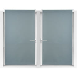 Relaxdays - Store enrouleur occultant, lot de 2, sans perçage, protège de la chaleur, portes, fenêtres, 90x210 cm, tissu 86 cm, gris