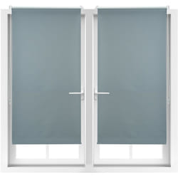 Relaxdays - Store enrouleur occultant, lot de 2, sans perçage, protège de la chaleur, portes, fenêtres, 70x210 cm, tissu 66 cm, gris